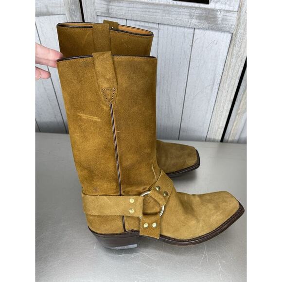 Vintage Wrangler Women’s Western Harness Moto Boots USA Made Size 8 Engineer - Picture 3 of 8